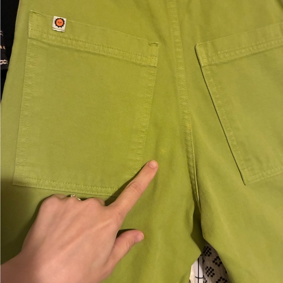 Big Bud Press Work Pants with White & Dark Green Floral Print - Picture 5 of 7